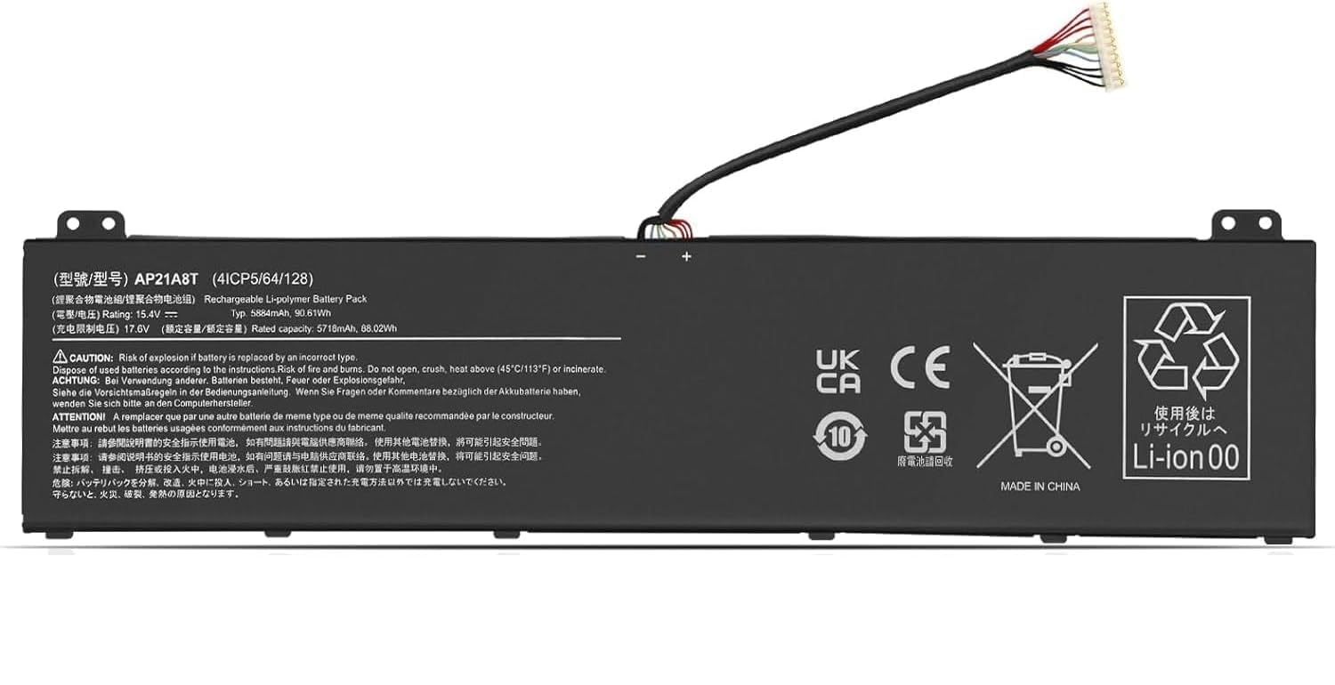 Akku für AP21A8T AP21A7T AP21A5T Acer Nitro 5 AN517-55 Predator Helios 18 PH18-71 (Ersatz) Akku für AP21A8T AP21A7T AP21A5T Acer Nitro 5 AN517-55 Predator Helios 18 PH18-71 (Ersatz)