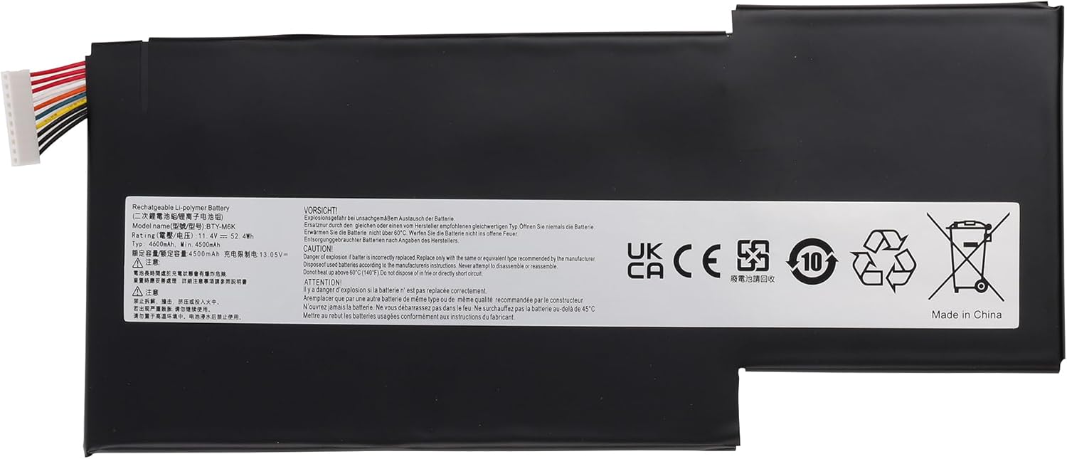 (Bild für) BTY-M6K MSI GF63 8RC-075AU,8RD-001CN,8RD-006CN,8RD-050NL,8RD-095XPL GS63VR 7RG akku (Ersatz)